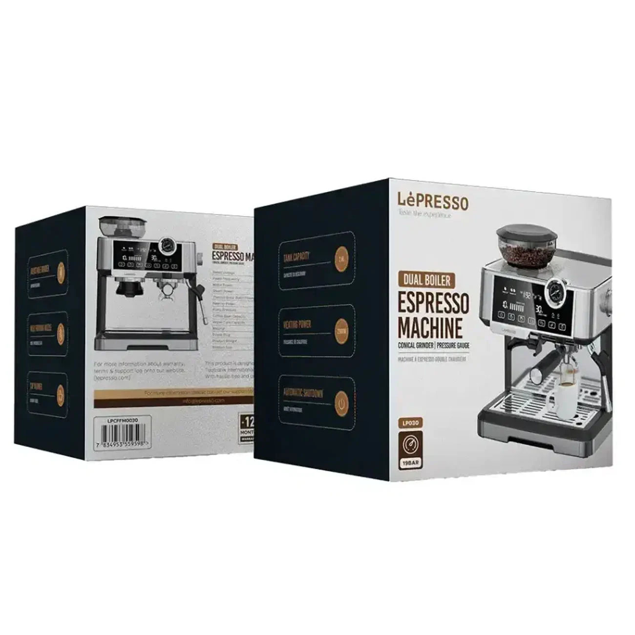 اسپرسوساز لپرسو دو بویلر با آسیاب مخروطی LEPRESSO DUAL BOILER LP038 19 اسپرسوساز لپرسو دو بویلر با آسیاب مخروطی LEPRESSO DUAL BOILER LP038